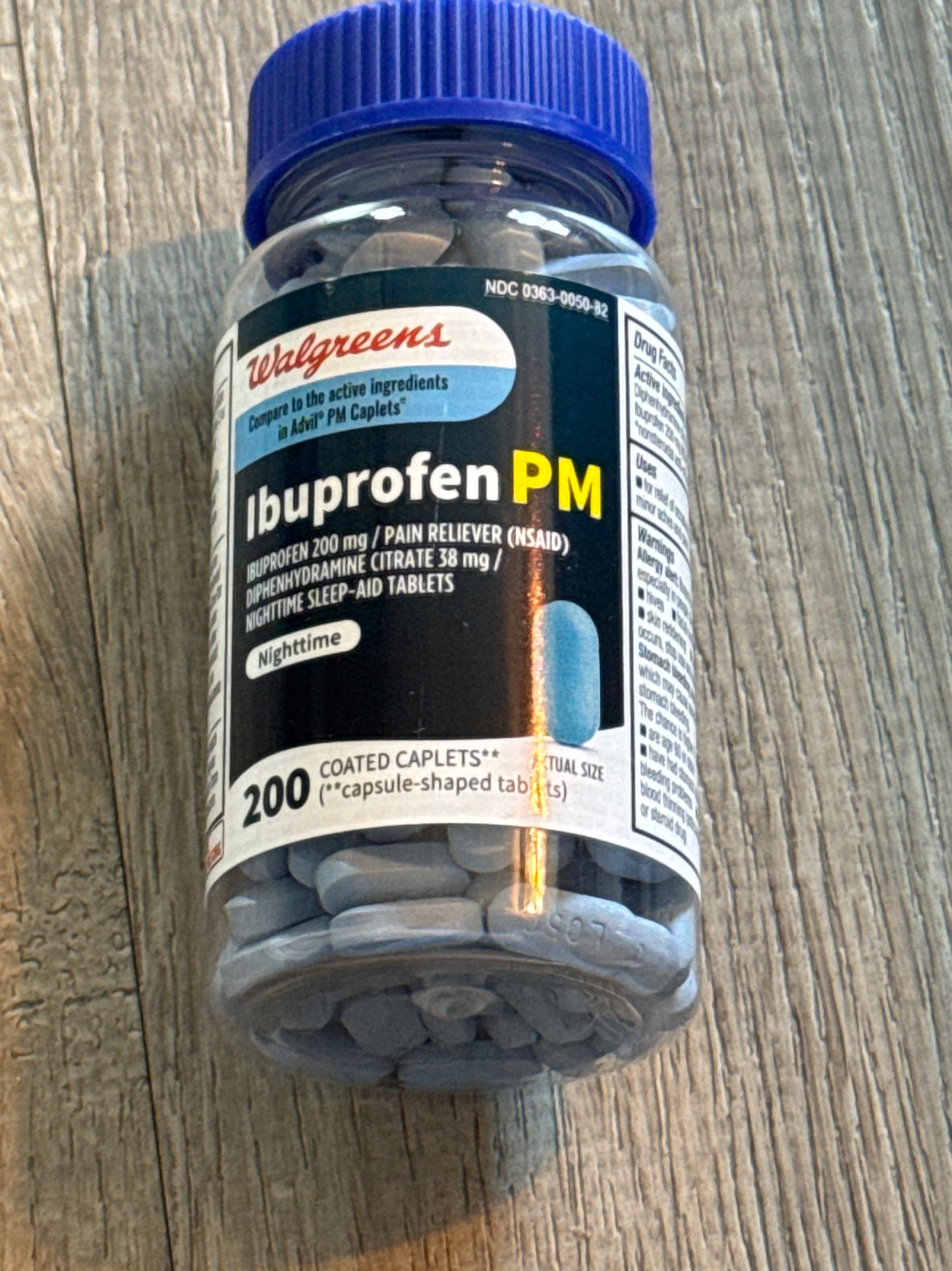 WALGREENS Ibuprofen PM 200mg Diphenhydramine 38mg Night Time Sleep Aid 11/2025