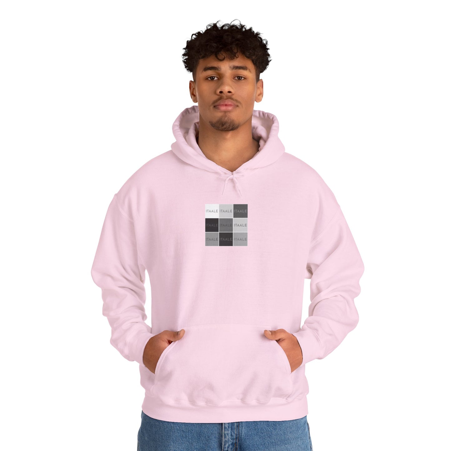 ITAALE unisex hoodie with minimalist front print and cozy kangaroo pocket