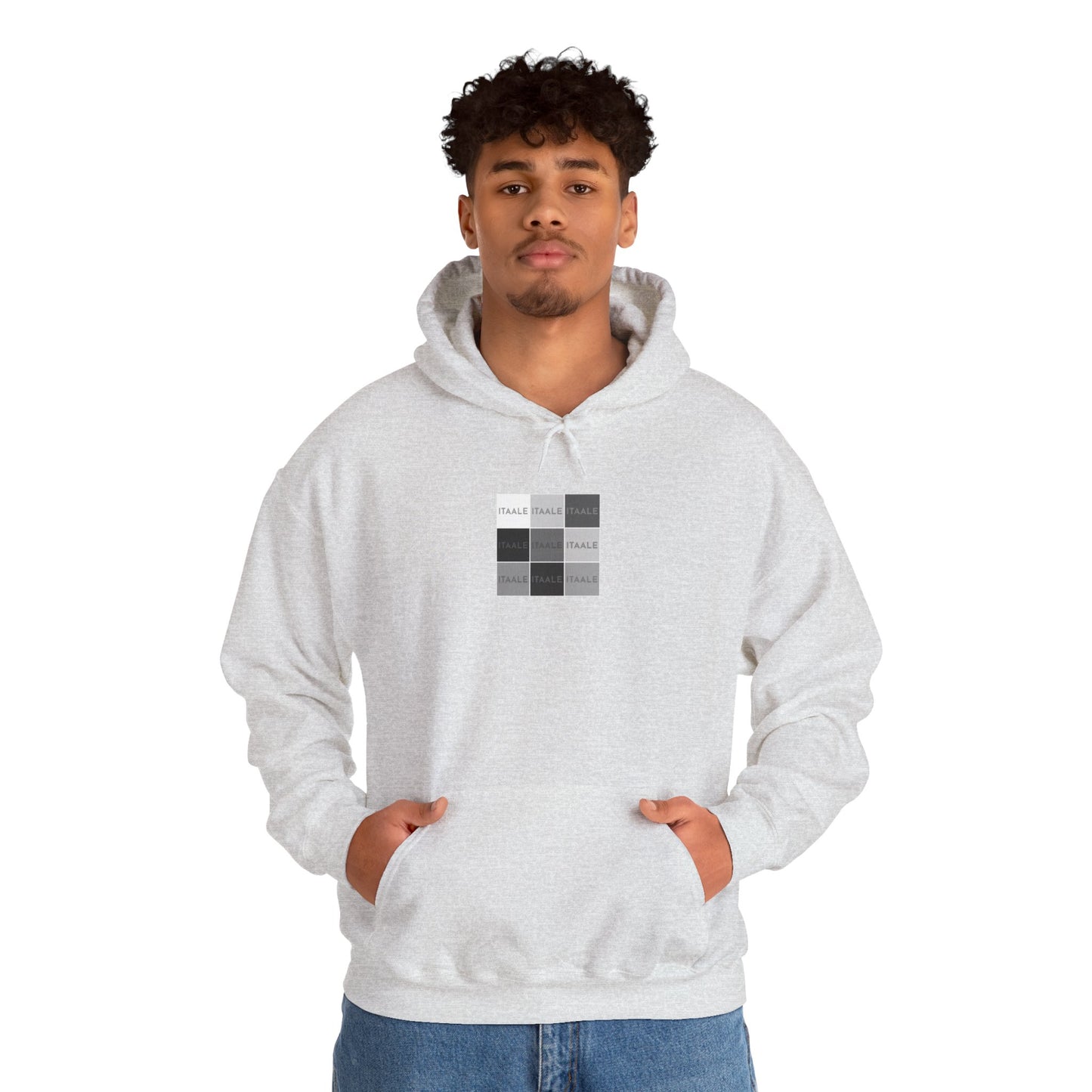 ITAALE unisex hoodie with minimalist front print and cozy kangaroo pocket
