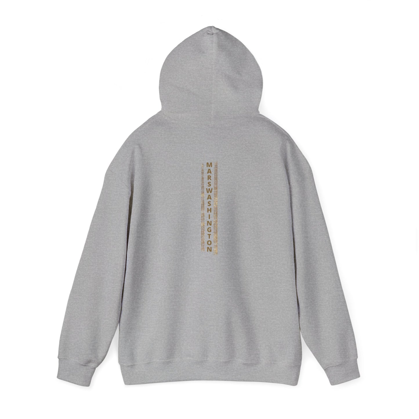 Unisex MARSWASHINGTON hoodie by ITAALE with kangaroo pocket and matching drawstring