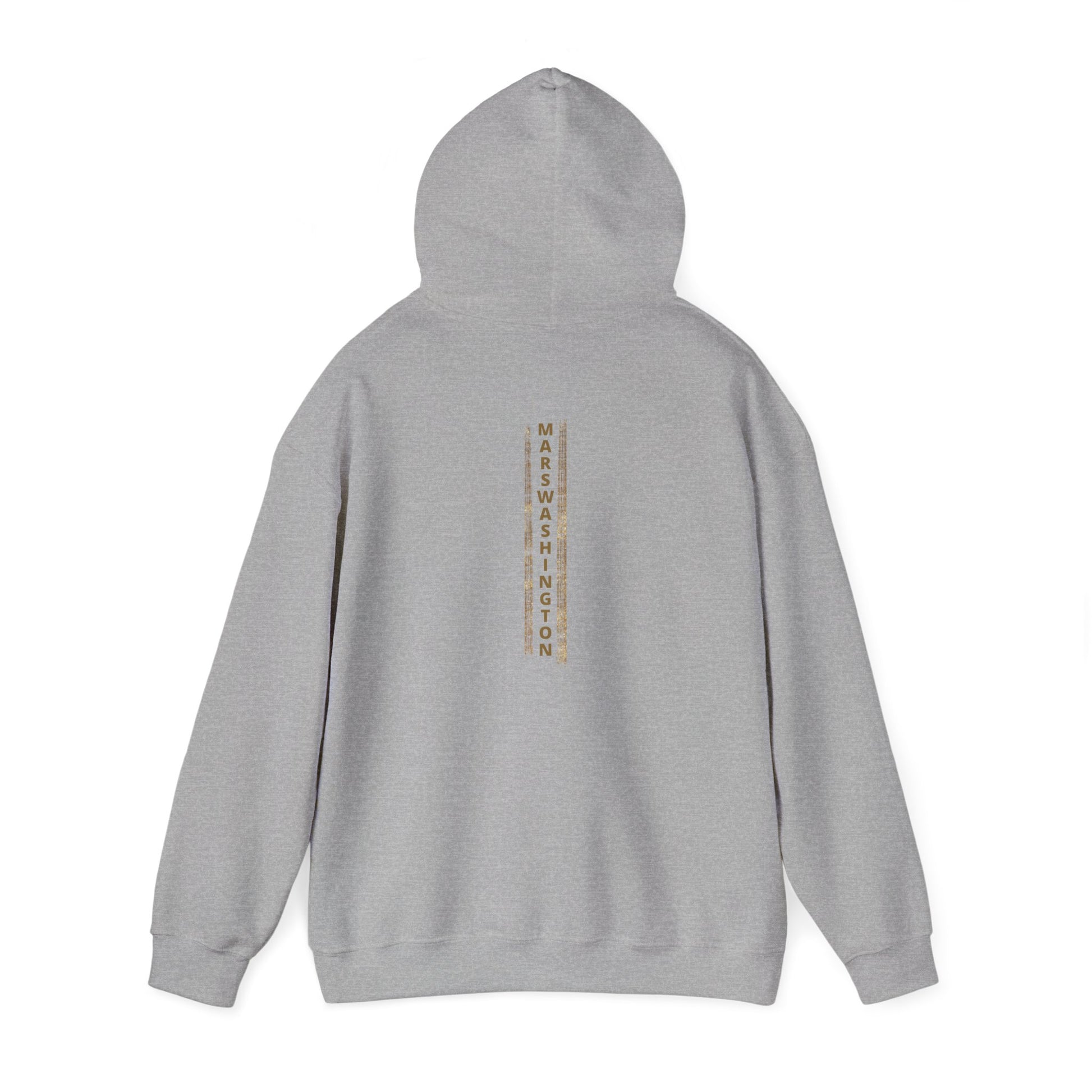 Unisex MARSWASHINGTON hoodie by ITAALE with kangaroo pocket and matching drawstring