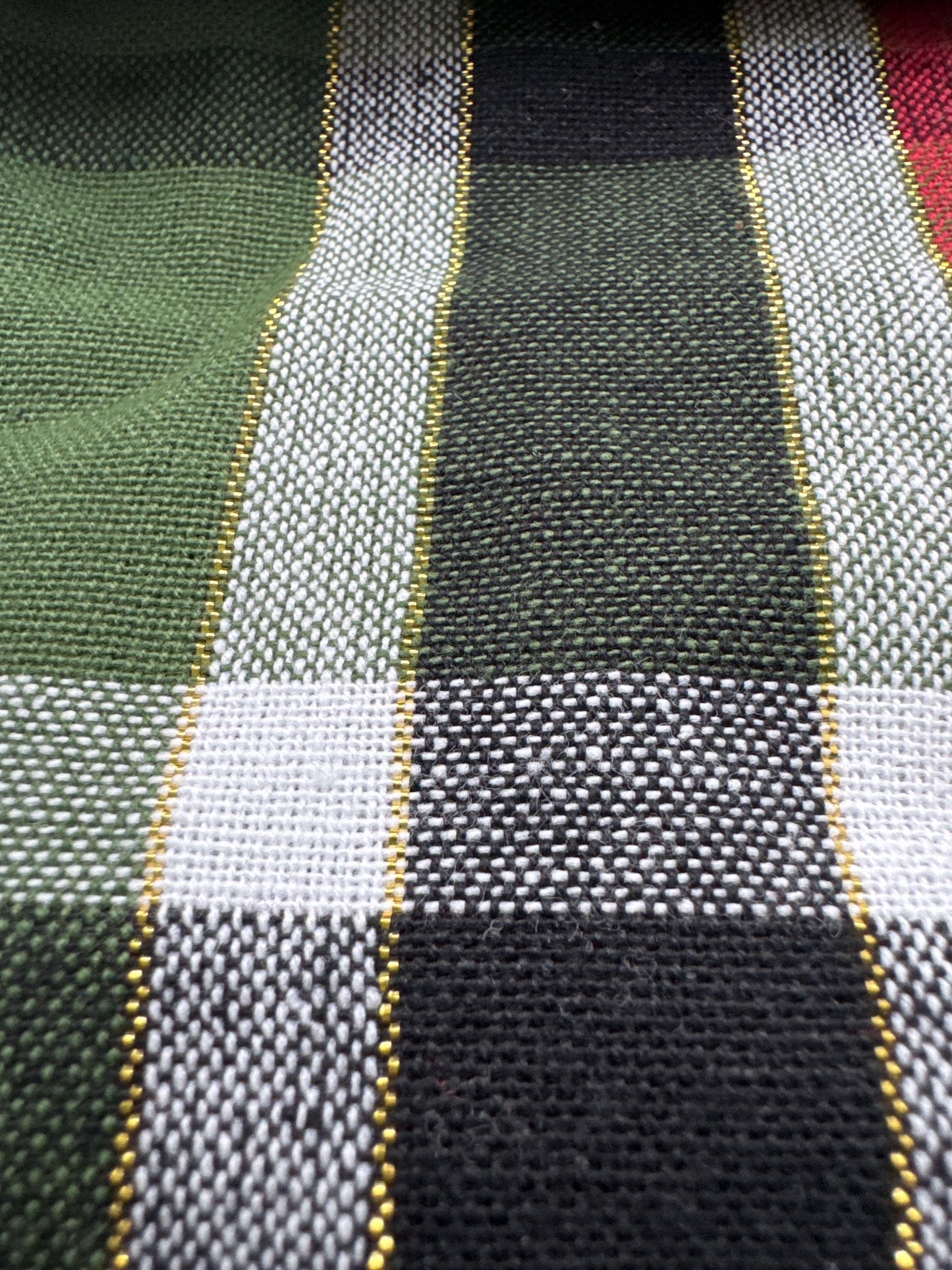 Plaid Ruffle Border Napkins - Set of 6, 100% Cotton, 18" x 18"