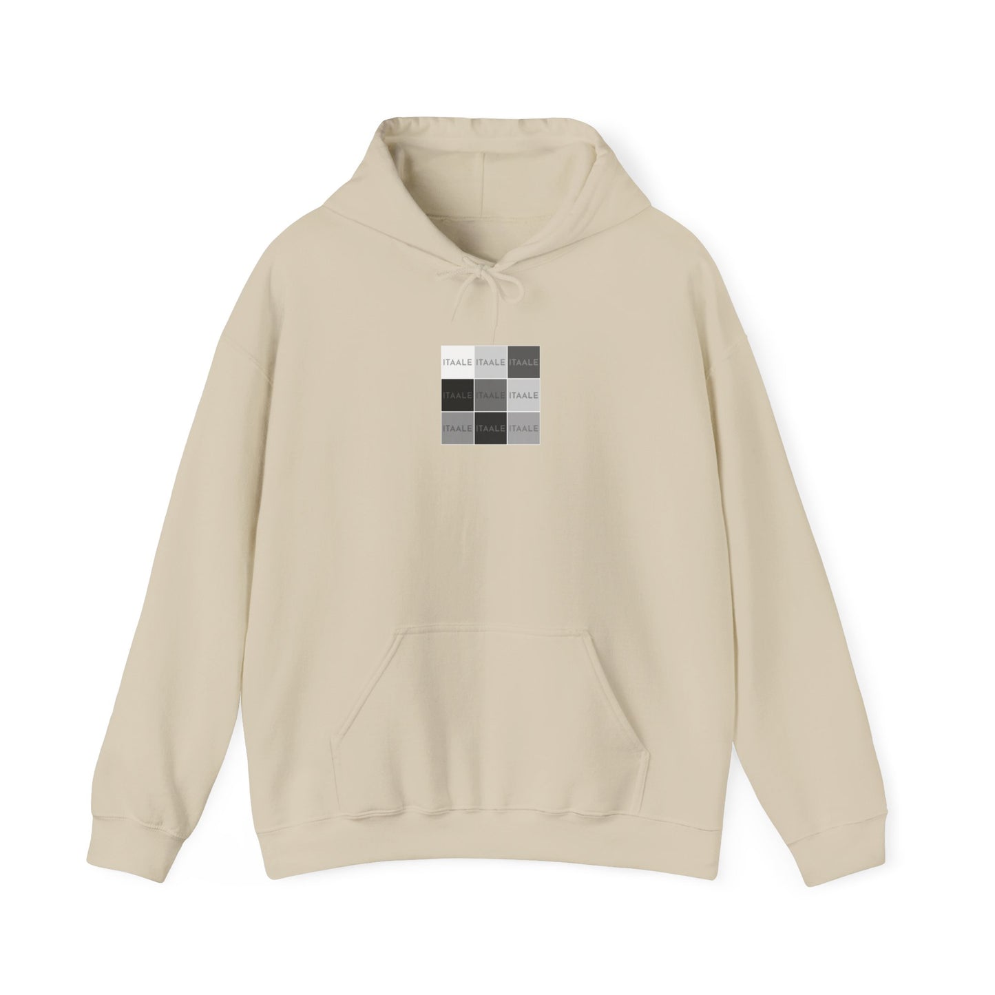 ITAALE unisex hoodie with minimalist front print and cozy kangaroo pocket