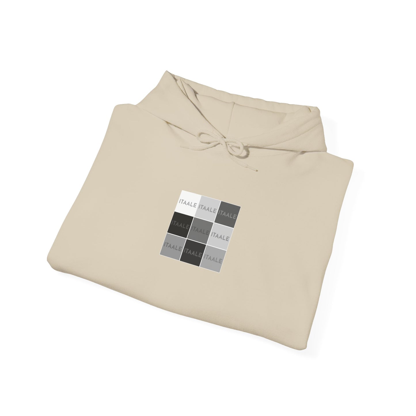 ITAALE unisex hoodie with minimalist front print and cozy kangaroo pocket