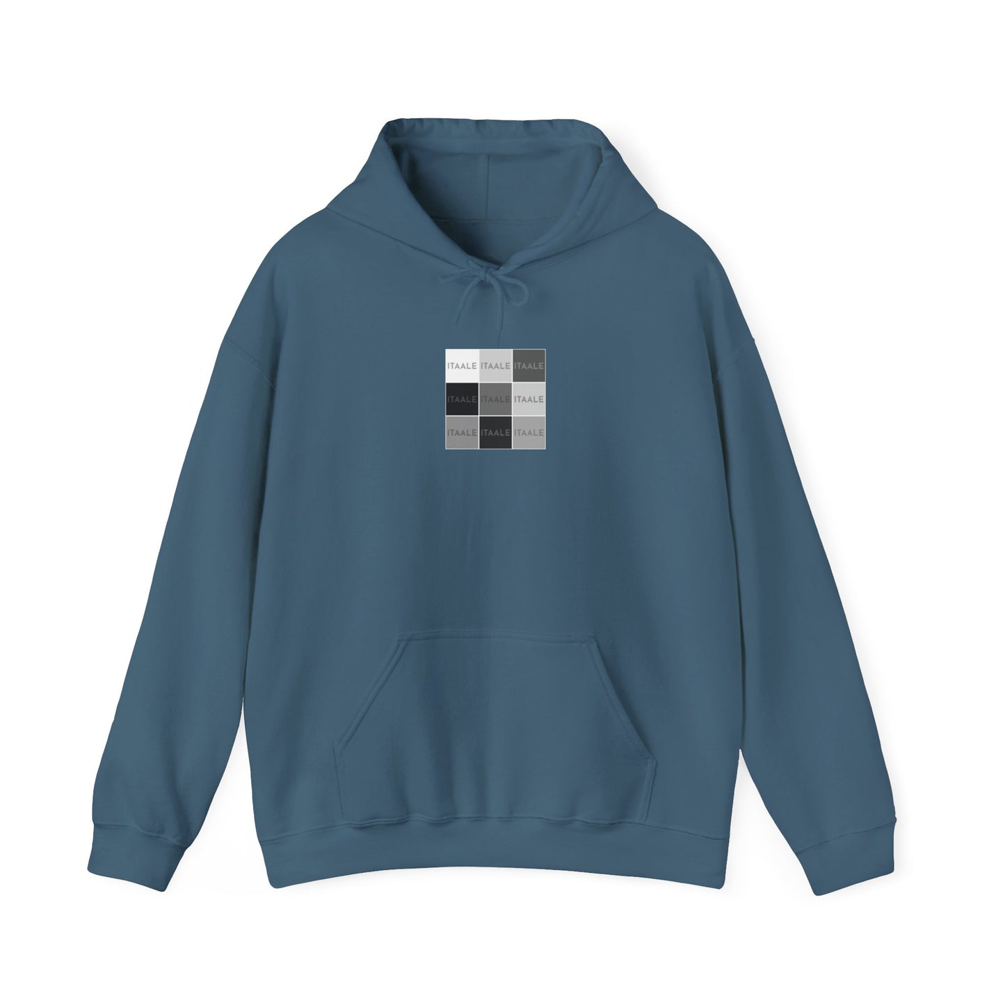 ITAALE unisex hoodie with minimalist front print and cozy kangaroo pocket