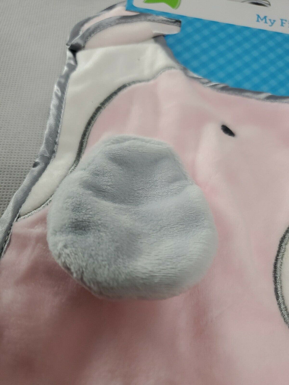 "MY FIRST EASTER" PINK ELEPHANT GRAY EAR