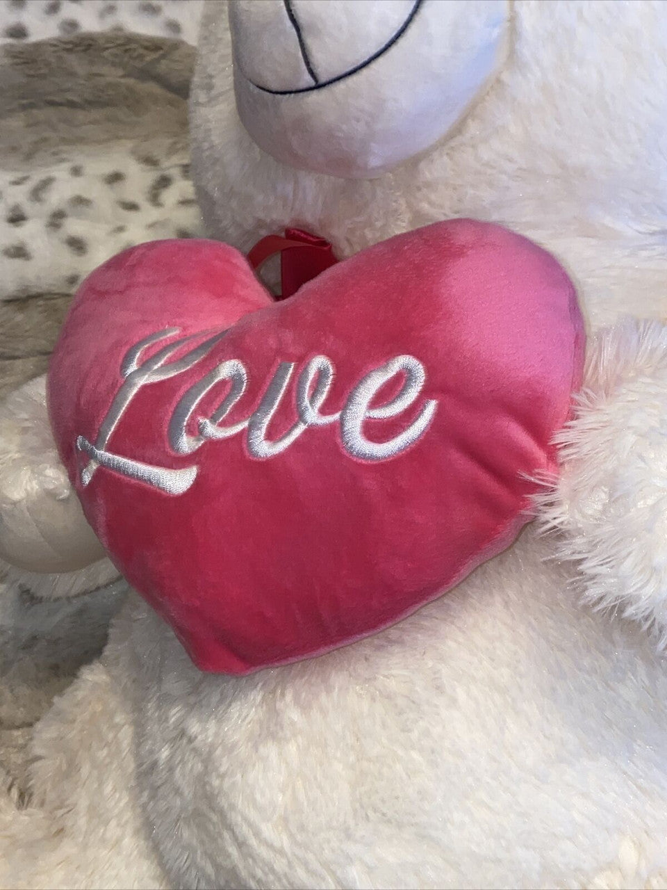“Hug Me” Sitting Plush Teddy Bear Stuffed Animal With Heart Love 24"