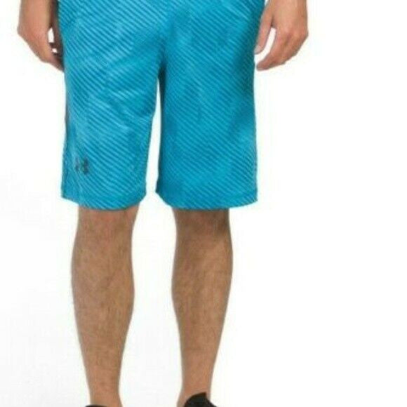 Under Armour Men's Raid Printed about 19" shorts Blue Shift Stealth Gray