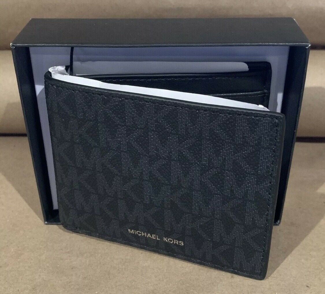 MICHAEL KORS Men Jet Set Slim Billfold Wallet in Black