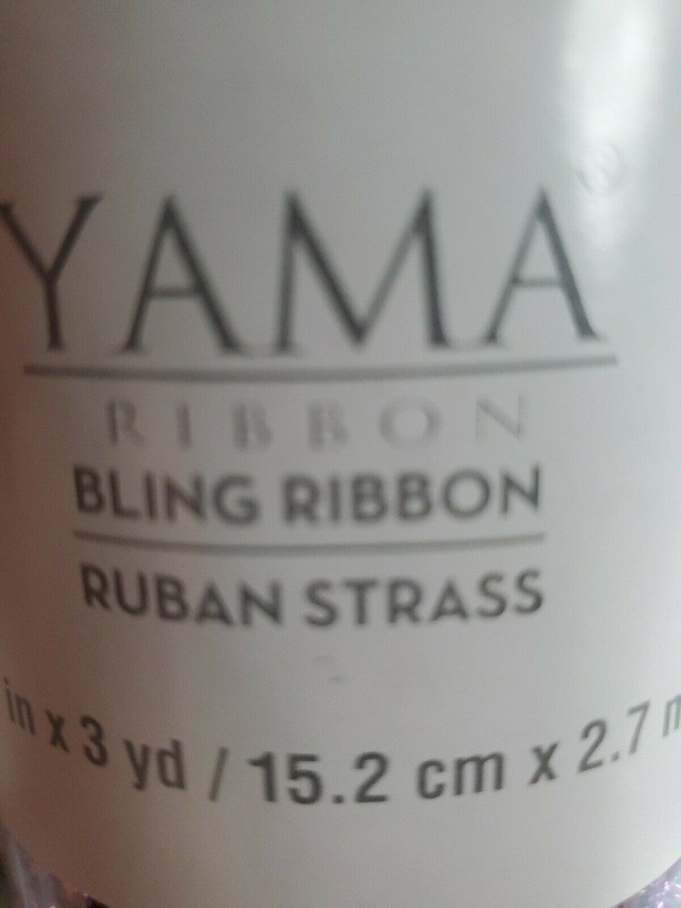 YAMA BLING RIBBON WRAP ROLL CRYSTAL SPARKLE RUBAN STRASS 6"×3YD