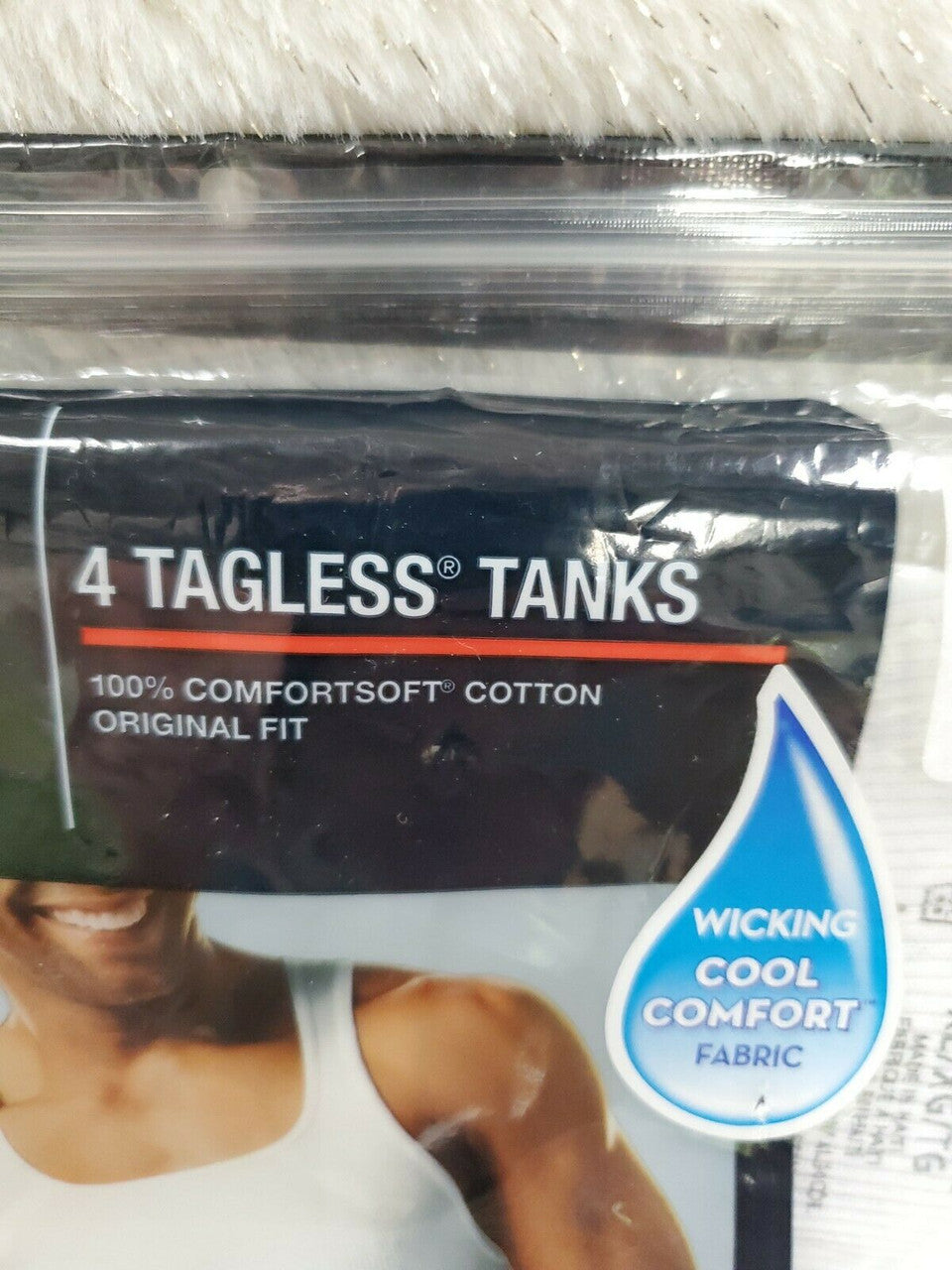 HANES Men's Comfortsoft Tanks pack of 4 100% cotton Tagless