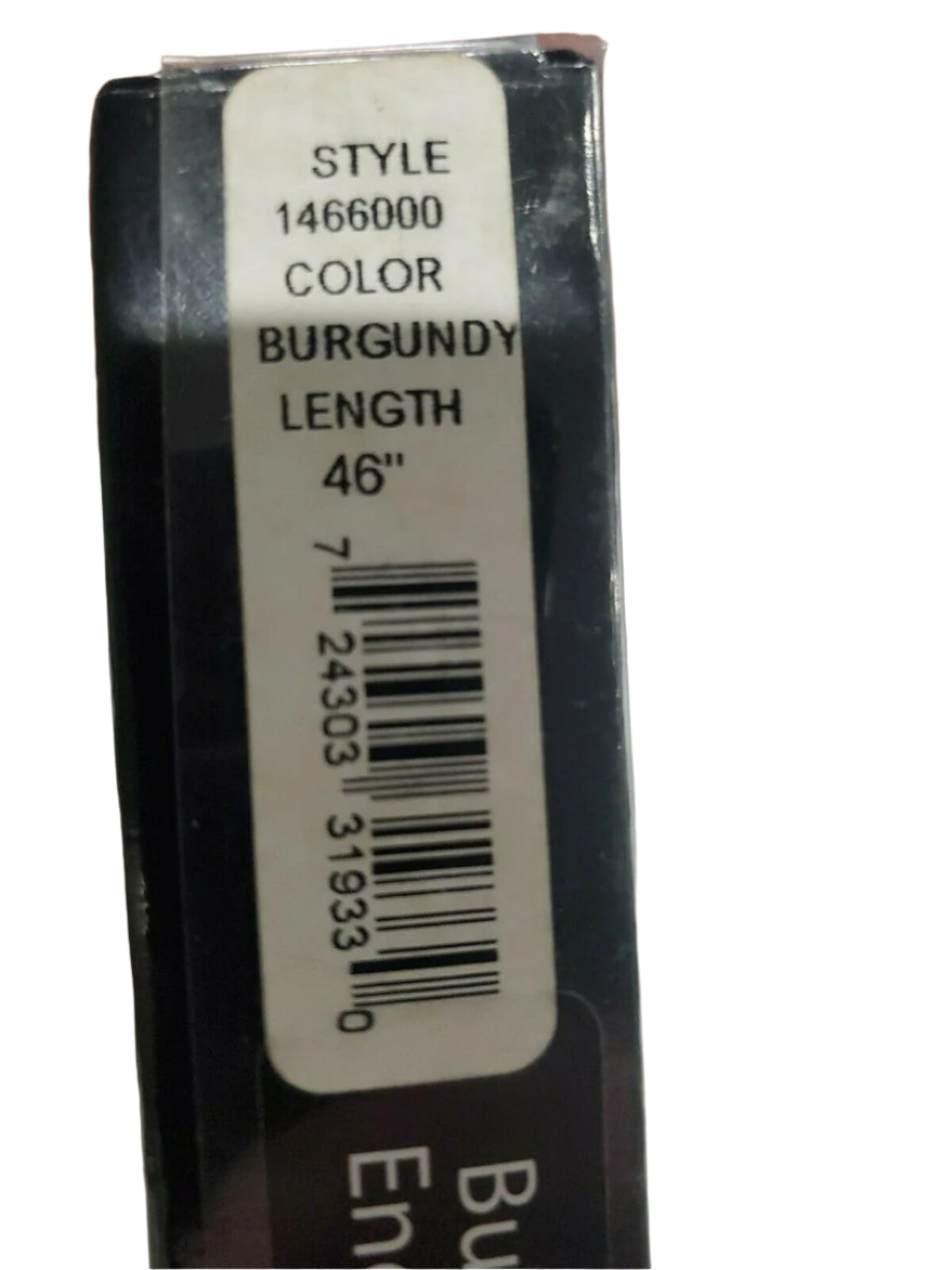 Boxed burgundy elastic suspenders with leather detailing and buttons by Alexander Julian – one size fits most