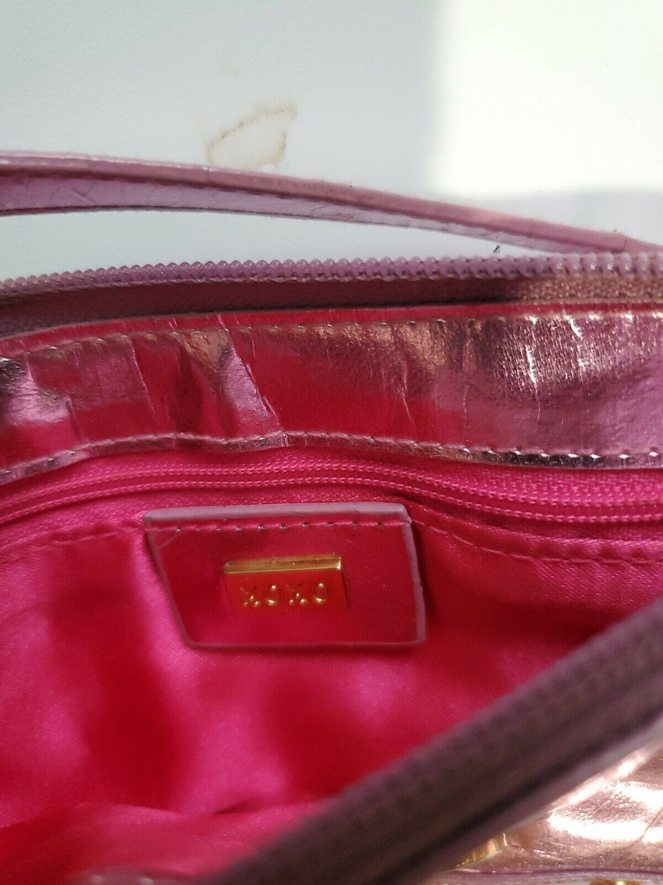 XOXO Pink Vinyl Purse Throw bag Play bag Dress up Play