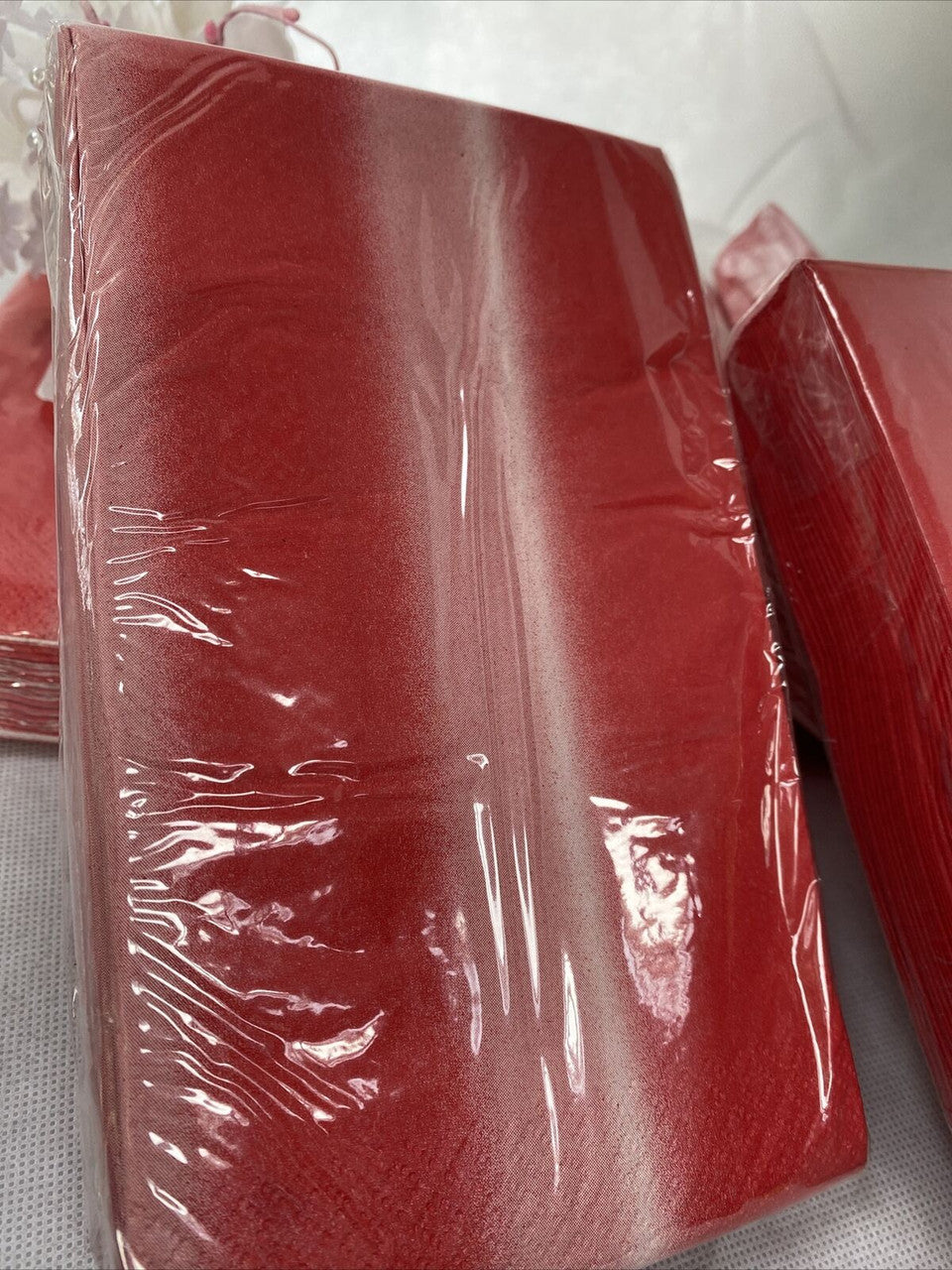 Guest Napkins 6 Packs Diva RED Ombre #66601 3 Ply 24 Pack Made in USA