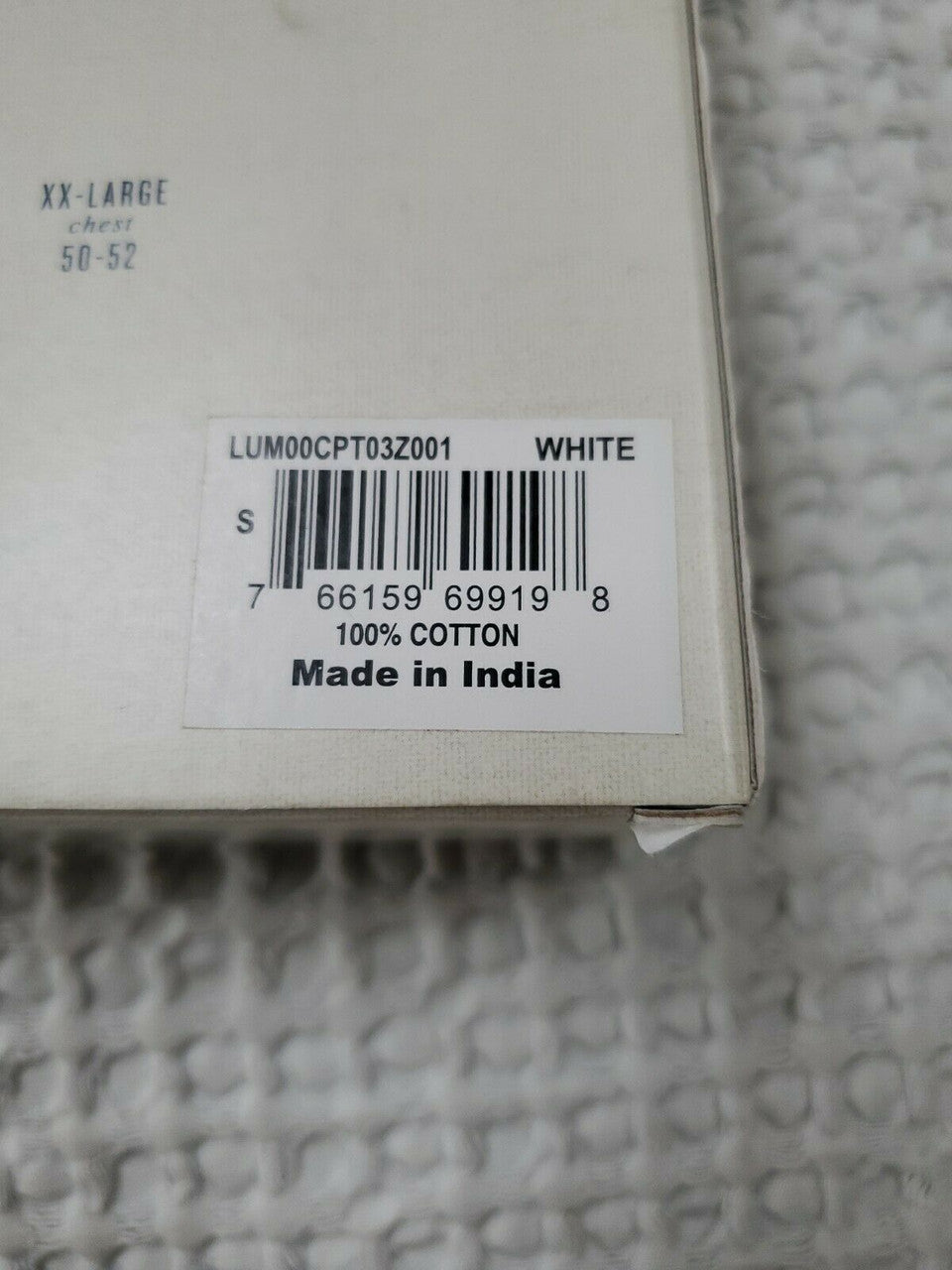 LUCKY BRAND Men's 3 Pack 100% Cotton Ribbed White Tanks Size S
