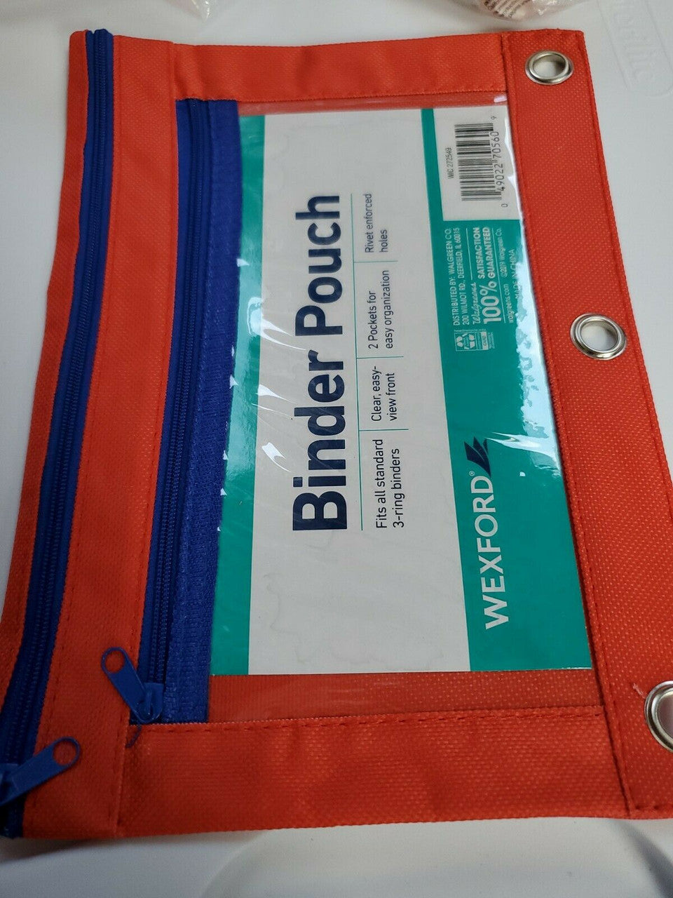 1 X Wexford Fabric Carry-All Zipper Pencil Case RED