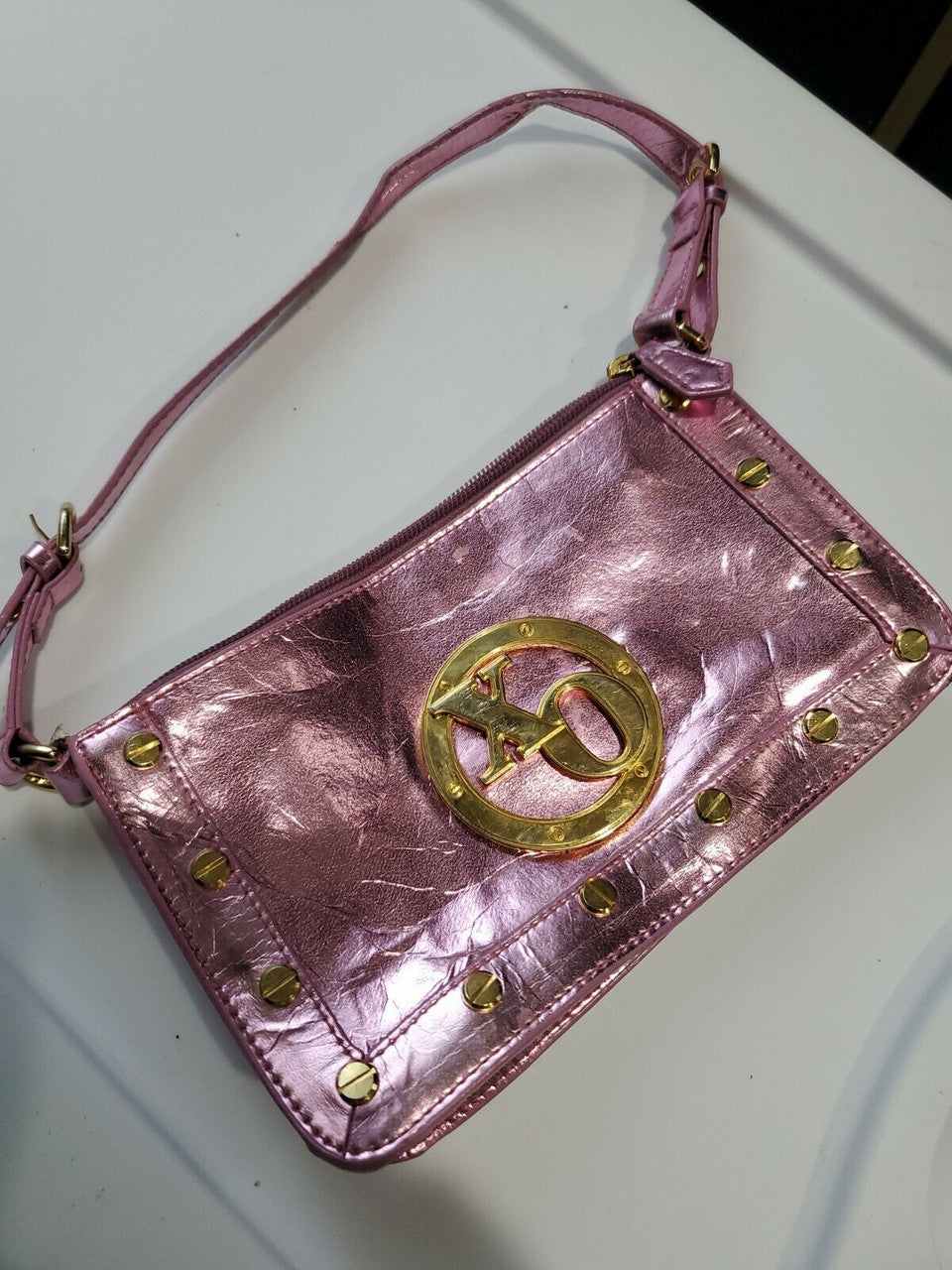 XOXO Pink Vinyl Purse Throw bag Play bag Dress up Play
