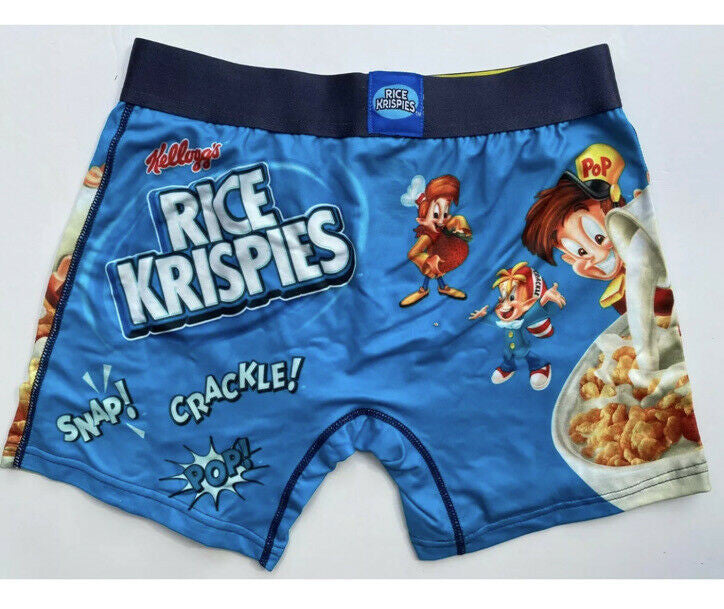SWAG Men's Kellogg's Rice Krispies Cereal Boxer Brief Shorts 36-38 Sz L