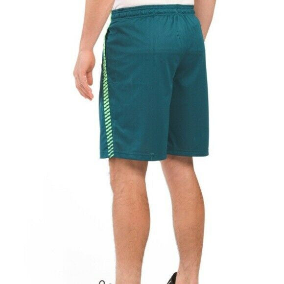 UA Under Armour Men's Tech Mesh Graphic Shorts Tourmaline Teal Steel M L XL