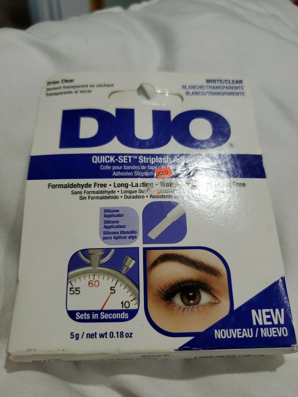 1 DUO Quick Set Striplash Adhesive Eyelash glue " 5g White / Clear " *Joy's*