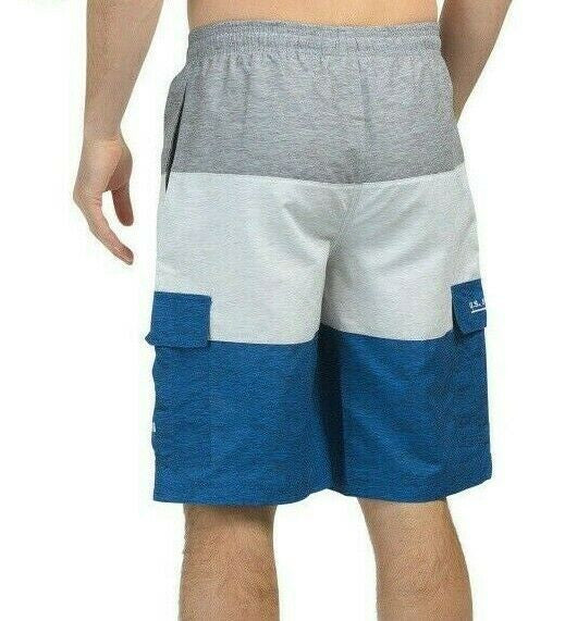 U.S. Polo Assn. Big Men's Size XXL Color Block Swim Shorts Cargo Pockets