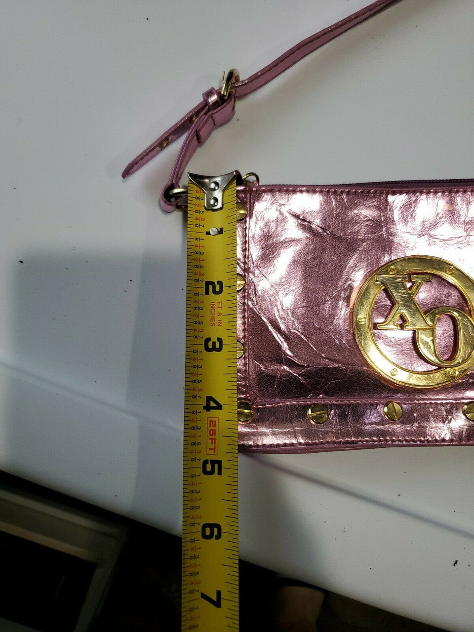 XOXO Pink Vinyl Purse Throw bag Play bag Dress up Play