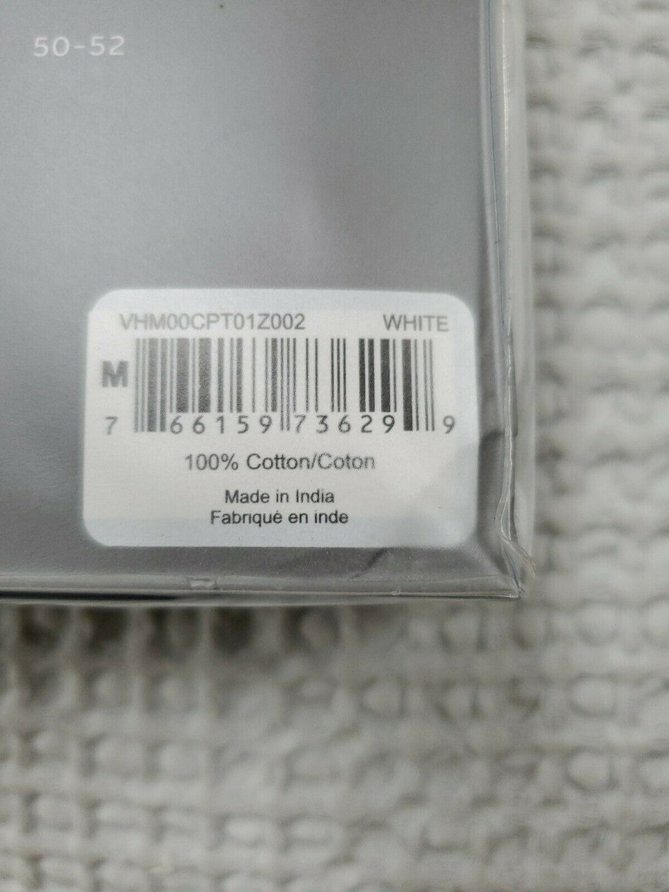 Van Heusen Classic Cotton Men's Ribbed Neck Tees White Size Medium  3 Pack