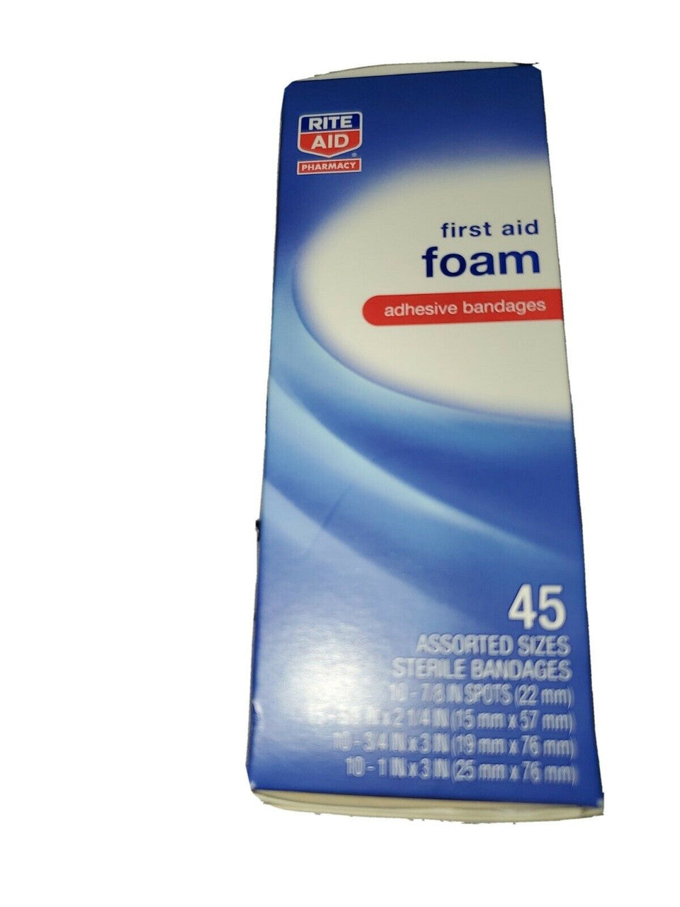 Rite Aid First Aid Foam Adhesive Bandages, Sterile, Assorted Sizes - box of 45