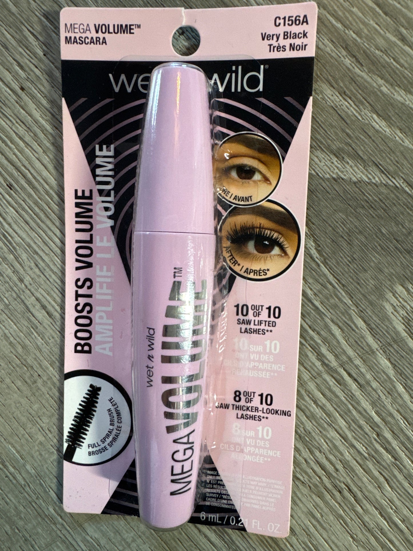 Wet n Wild Mega Volume Mascara C156A Very Black ~ BRAND NEW - SEALED