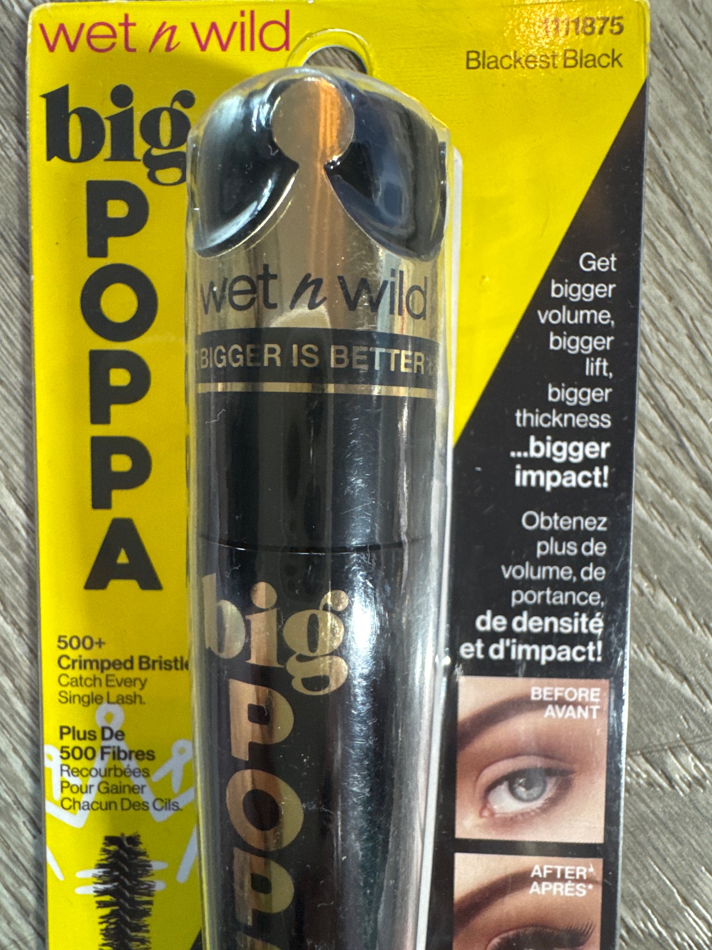 Wet n Wild BIG POPPA Volumizing & Lengthening Mascara, BLACKEST BLACK