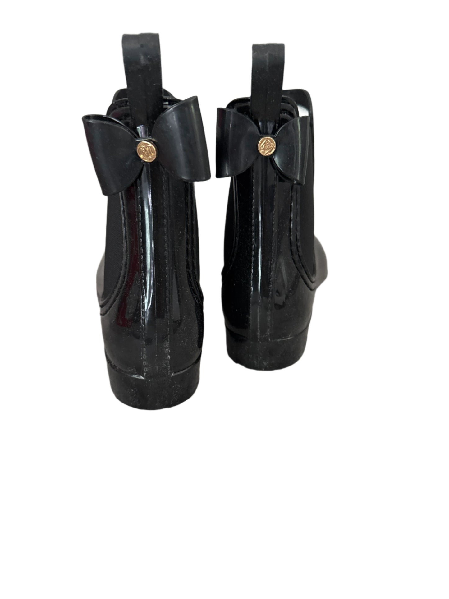 Black waterproof ankle rain boots size 9 by Catherine Malandrino with box