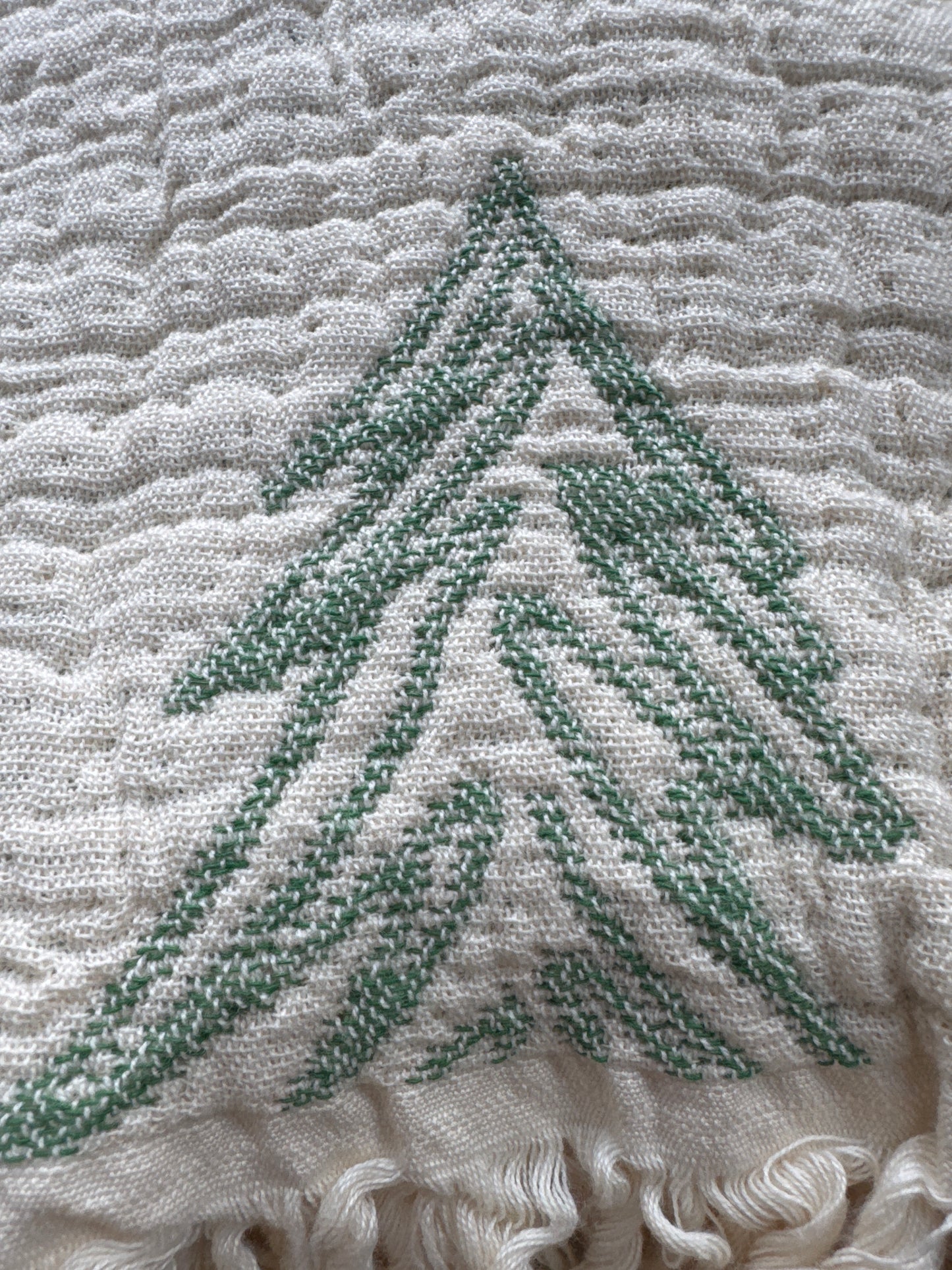 Throw Blanket Oversized Jacquard Weave Soft & Cozy with Fringe Trim | 50” x 70”