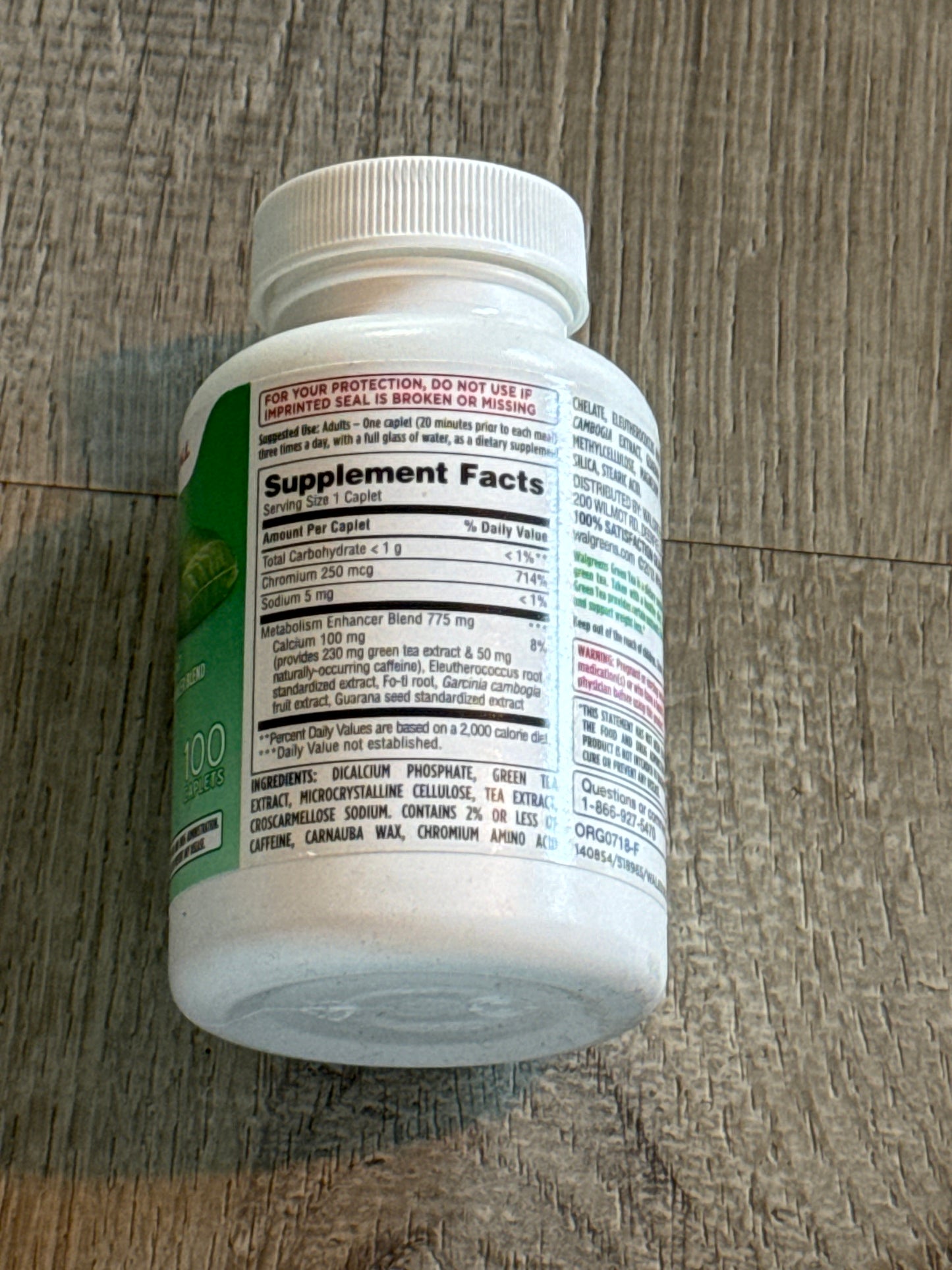 Green Tea 100 caplets exp 11/2025