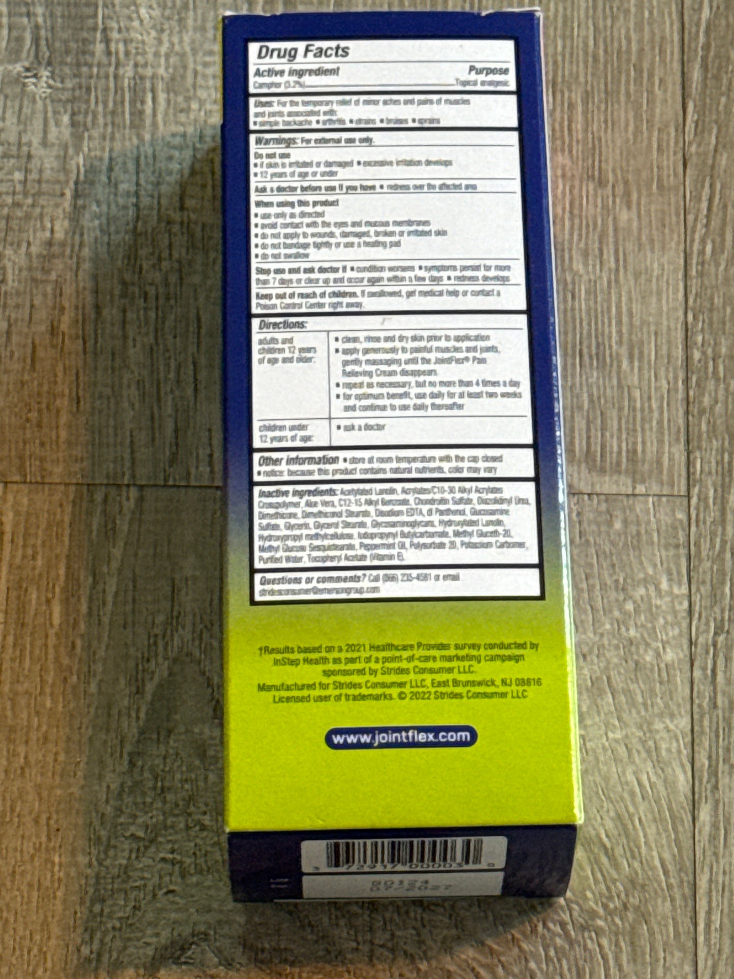 JOINT FLEX Arthritis Pain Relief CREAM Immediate & Long Lasting Relief 07/2027