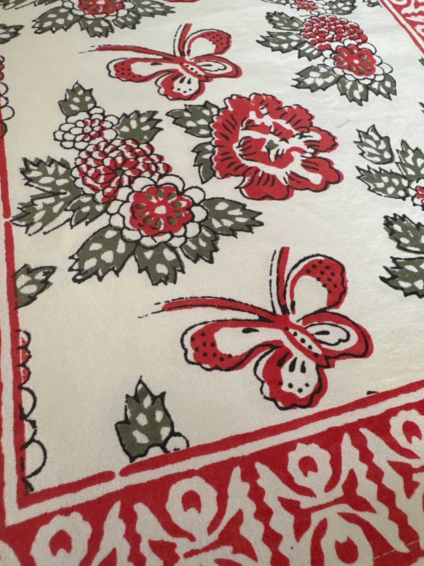Placemats – 13" x 19" Cotton Set of 4 Block Print