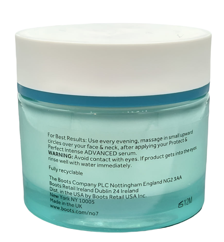 No7 Protect & Perfect Intense Advanced Night Cream 1.69oz jar – anti-aging night cream for lines and wrinkles