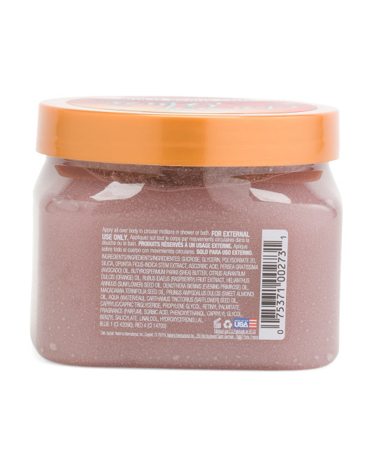 Exfoliating sugar scrub with shea butter – 18oz jar with amber lid