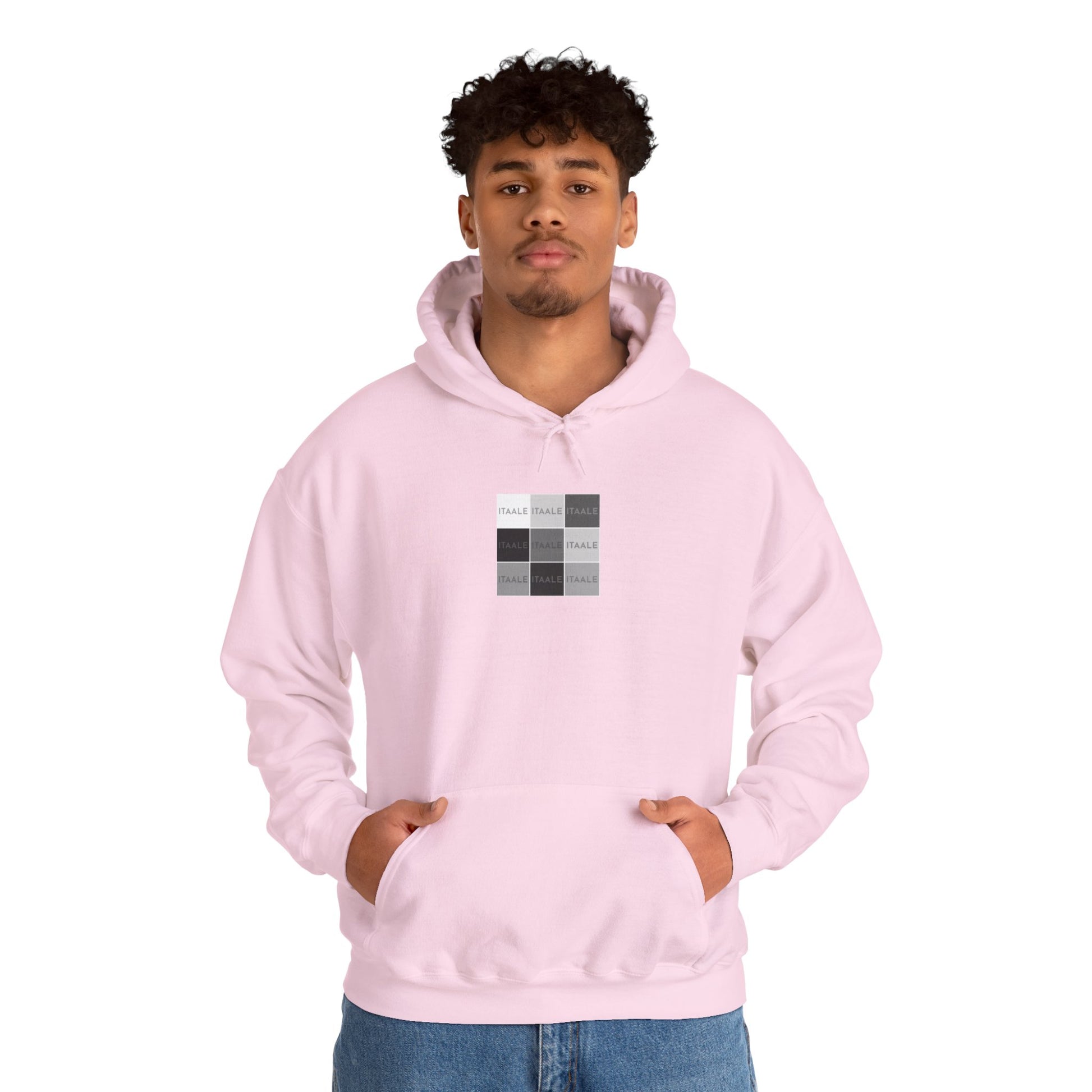ITAALE unisex hoodie with minimalist front print and cozy kangaroo pocket