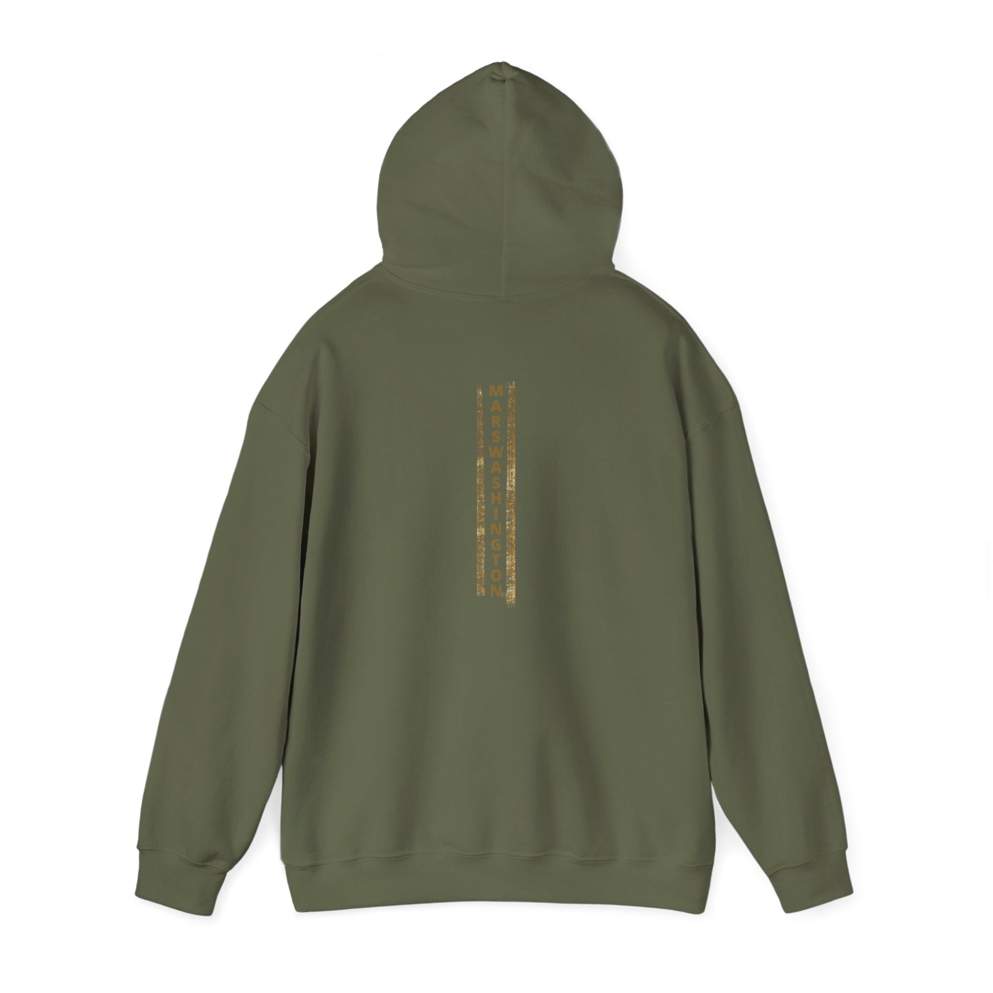 Unisex MARSWASHINGTON hoodie by ITAALE with kangaroo pocket and matching drawstring