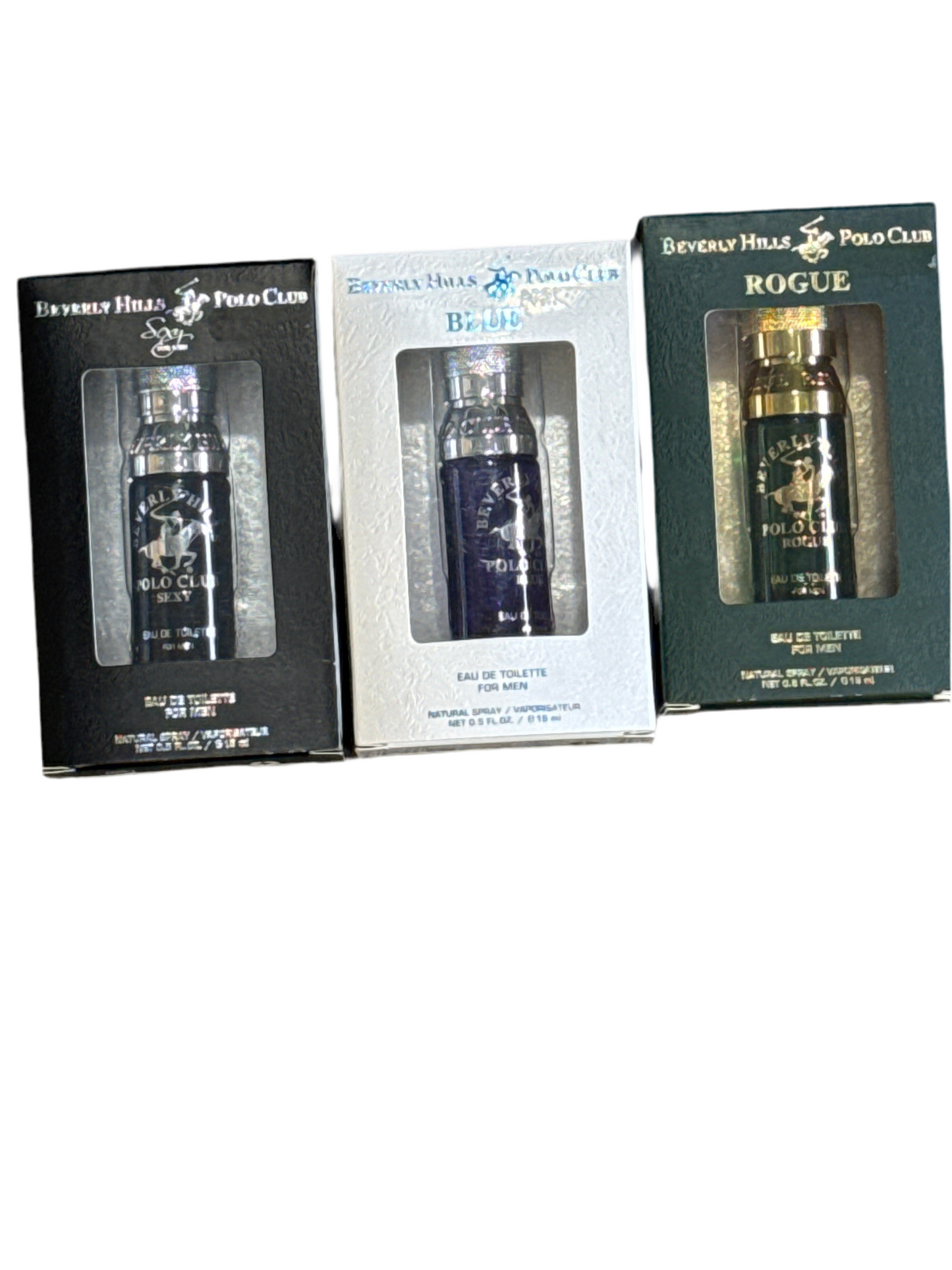 Beverly Hills Polo Club Men’s Cologne Set – Sexy, Blue, Rogue – 3pc EDT Spray