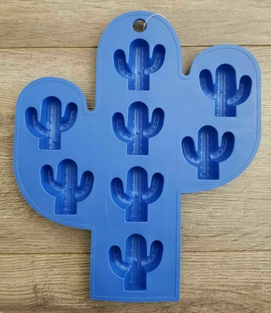 12 Cactus Novelty Ice Cube Ice Mold Tray Blue Main Stays
