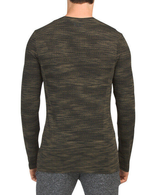 Men’s fitted seamless camo long sleeve top with breathable mesh and sweat-wicking fabric – Under Armour Vanish HeatGear
