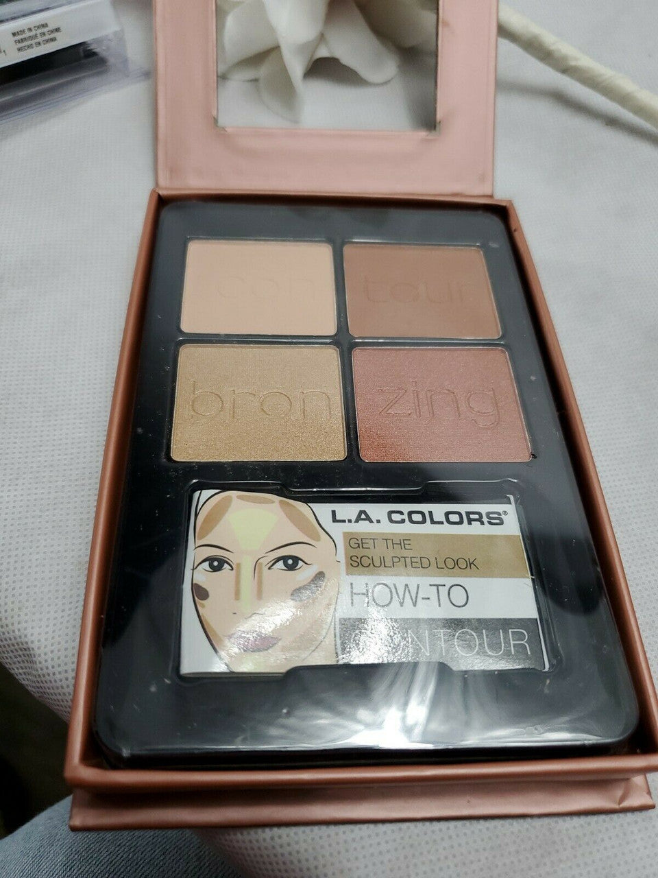 L.A. Colors Get Sculpted Contour Palette Quad Medium To Darker 4 colors 0.42 oz