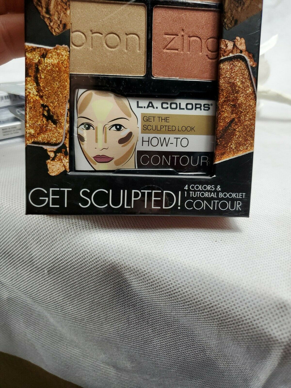 L.A. Colors Get Sculpted Contour Palette Quad Medium To Darker 4 colors 0.42 oz