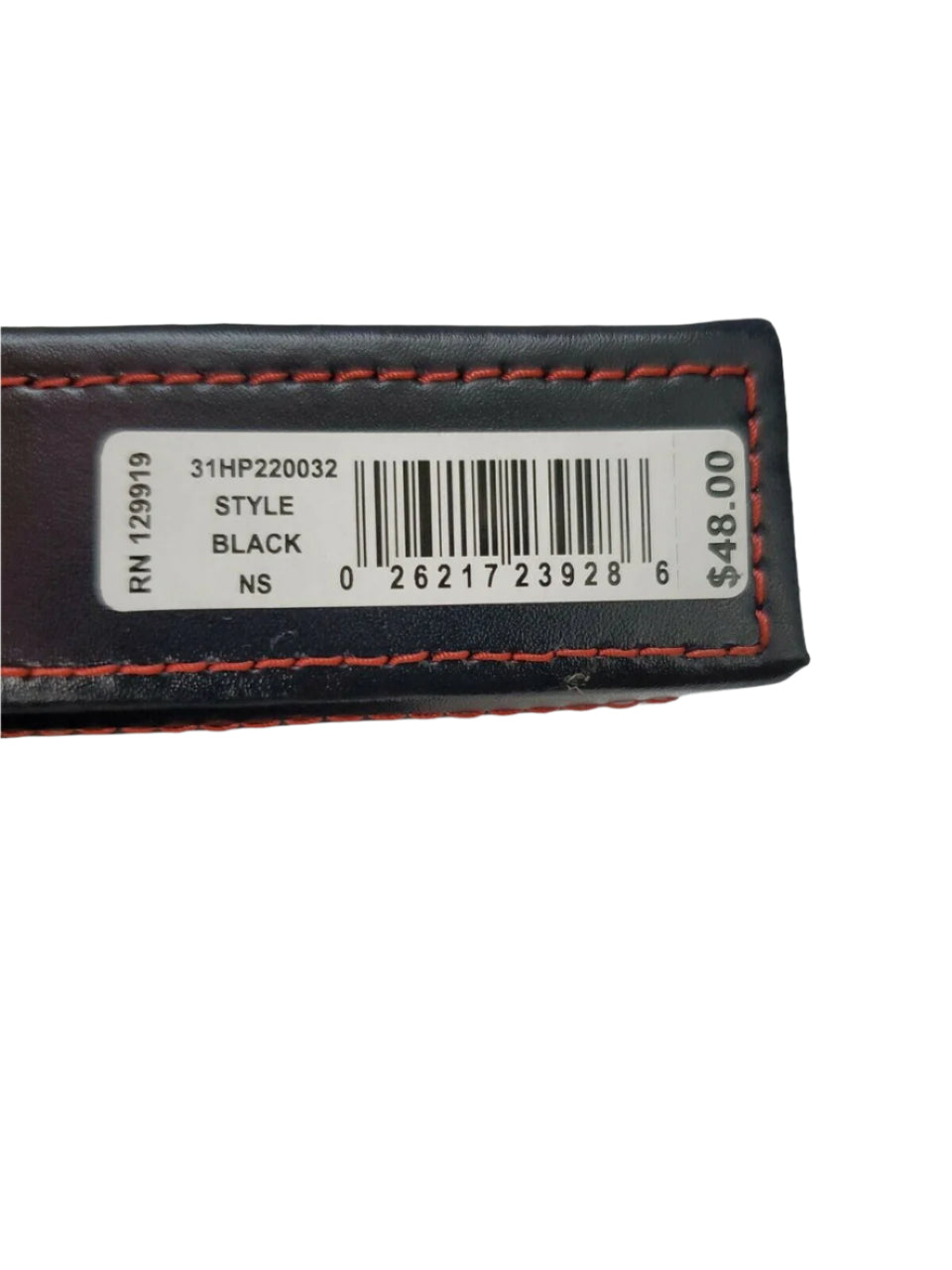 Men’s black leather bi-fold wallet with card holder by Tommy Hilfiger, shown in gift box