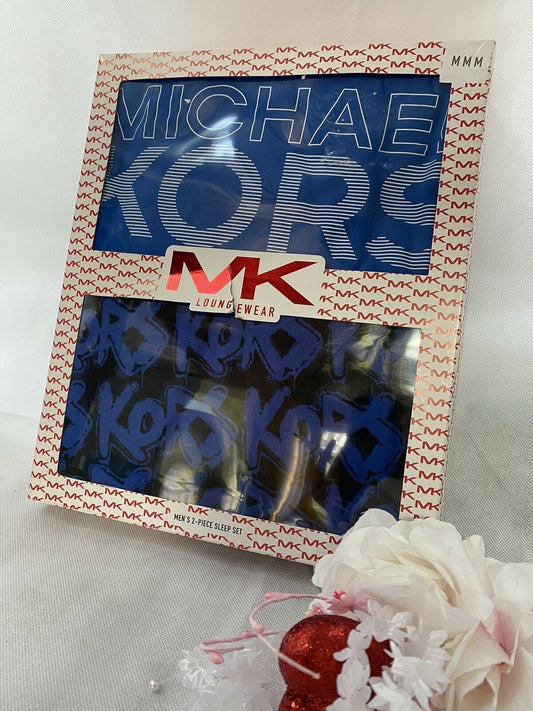 Mens Loungewear 2-Piece Sleep Set Michael Kors POP BLUE Size M