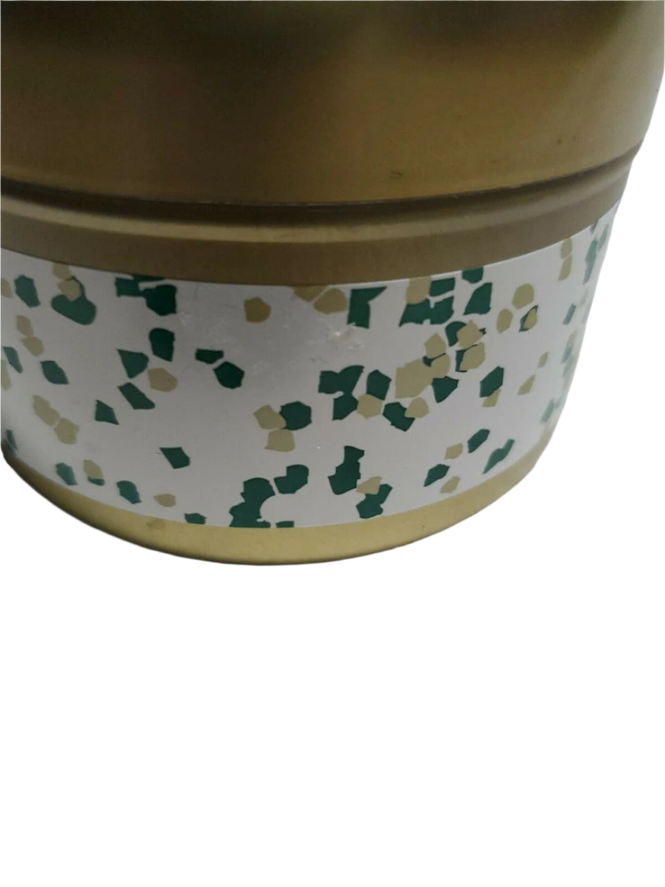 15.3 oz Festive Fir candle in decorative holiday jar with gold lid, featuring two wicks and pine scent.