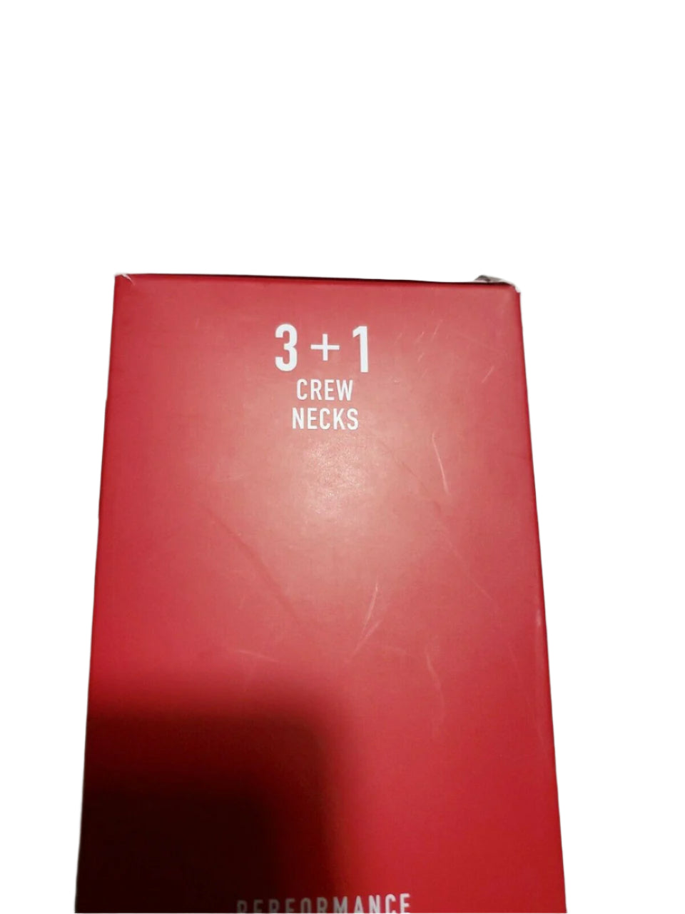 Michael Kors men's 4-pack white cotton crew neck undershirts in red and white packaging, size Large.