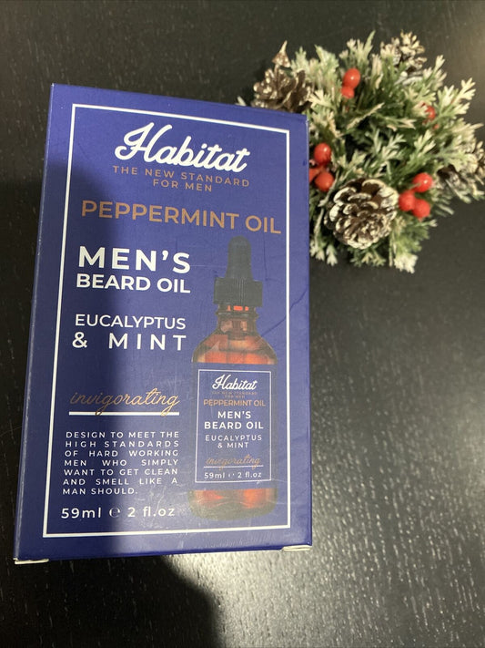 Home & Body Company Habitat Peppermint Oil Men's Beard Oil 2 fl oz/59 mL