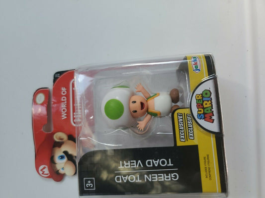 World of Nintendo Super Mario Bros: Green Toad (2018) Jakks Pacific Figure RARE